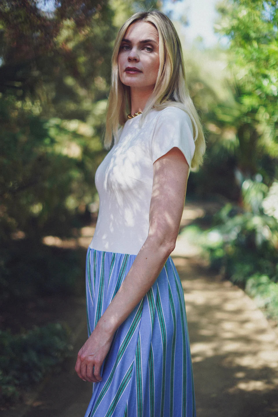 Aubrie Multi Cream/Hydrangea Stripe
