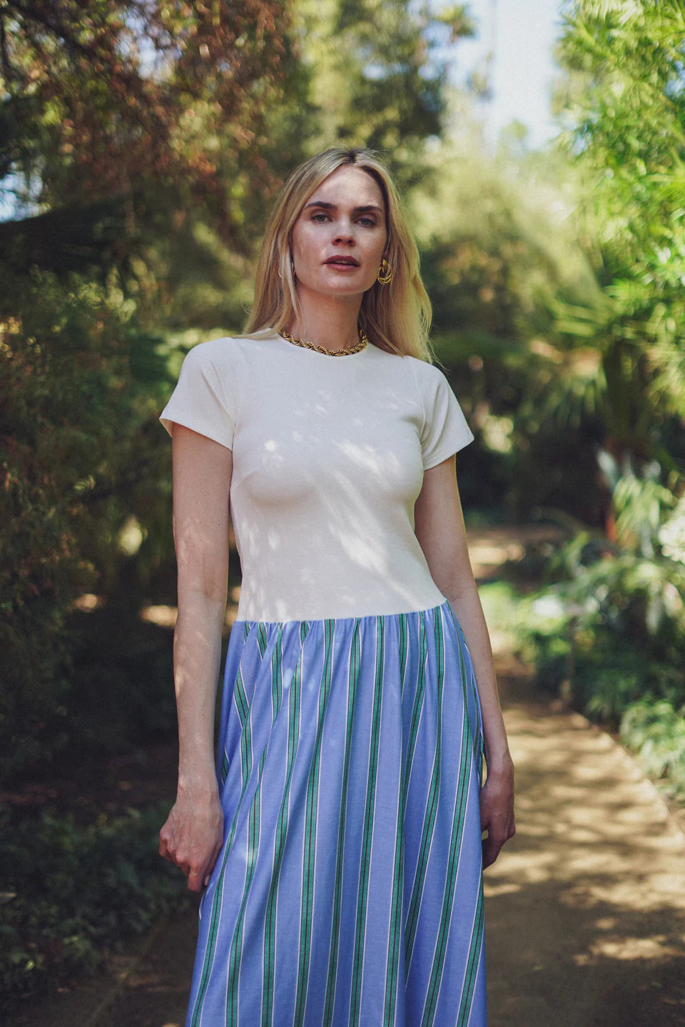 Aubrie Multi Cream/Hydrangea Stripe
