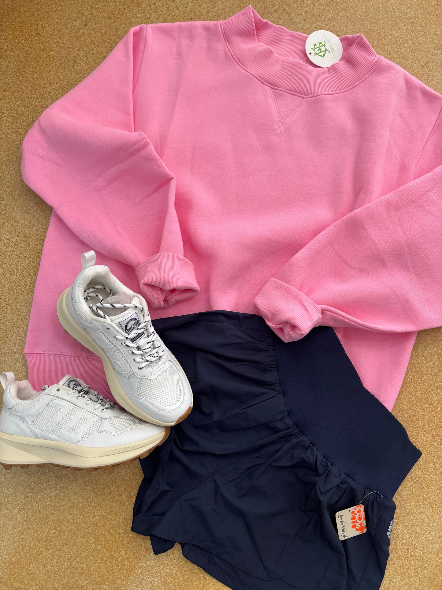 Bubblegum Fleece Mock Neck