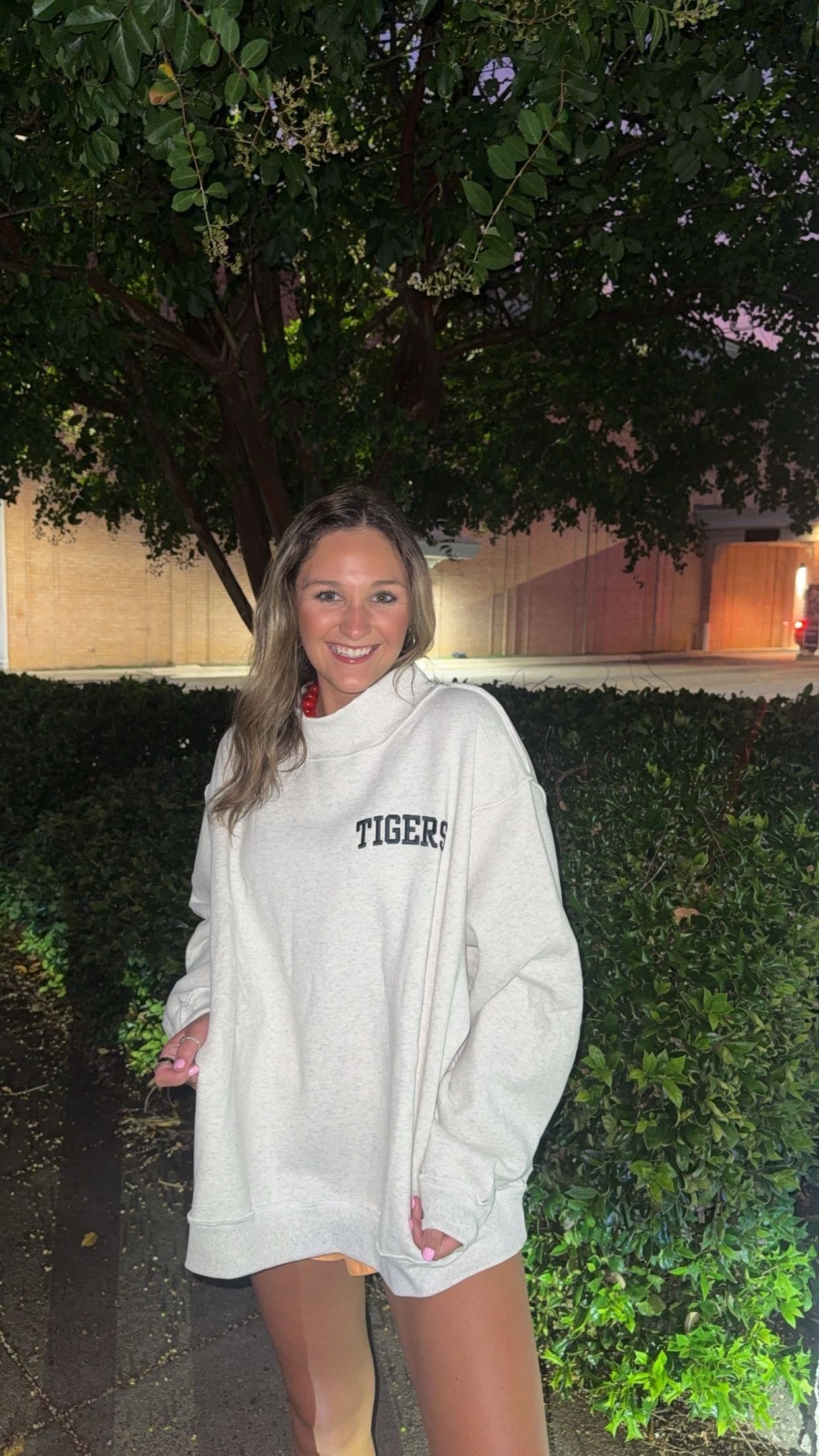 Tigers Embroidered Mockneck