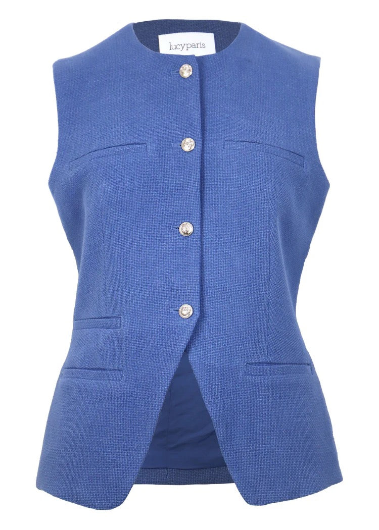 Lucy Paris Blue Elliott Suit Vest