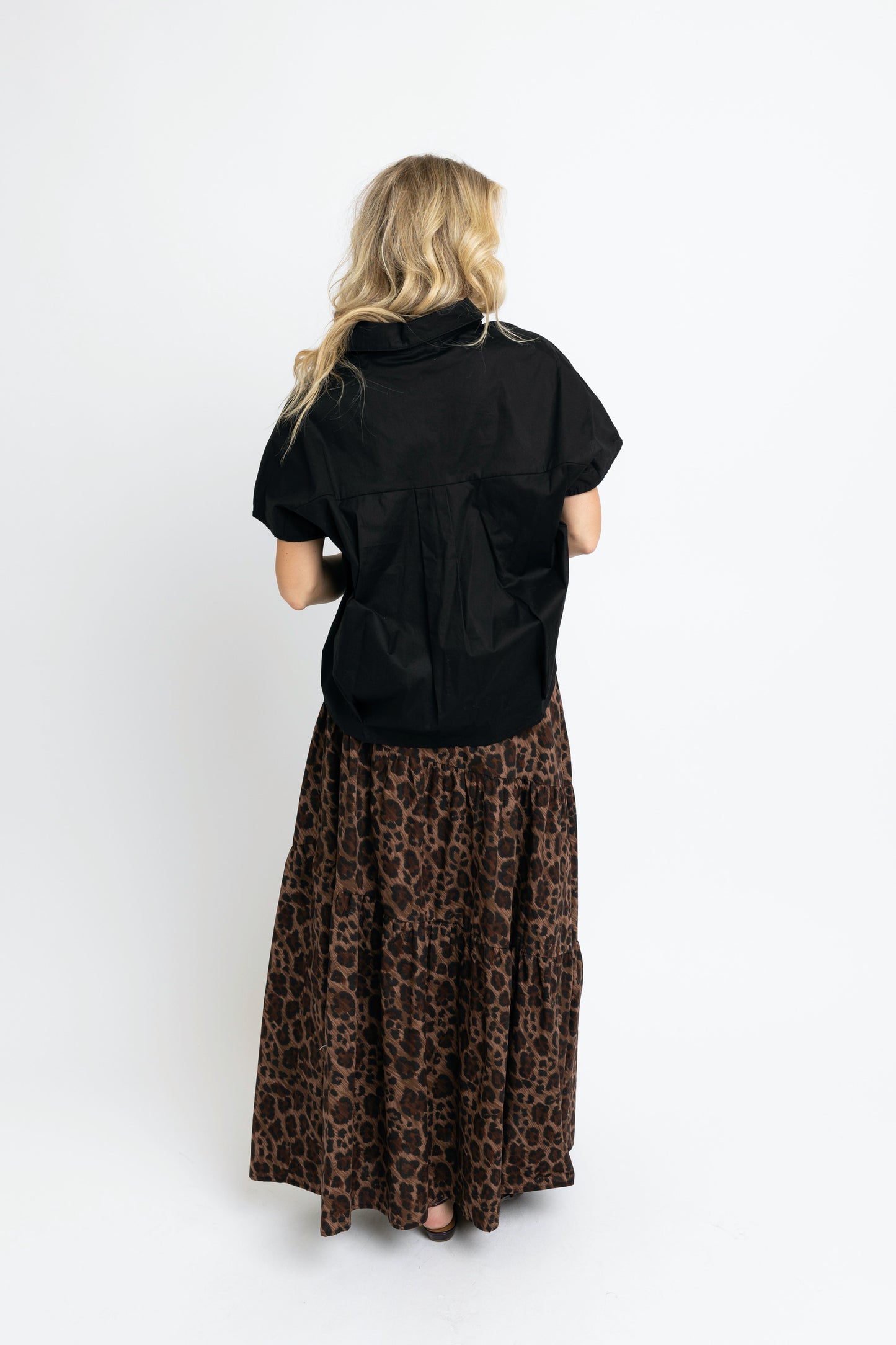 Leopard Tie Maxi Skirt