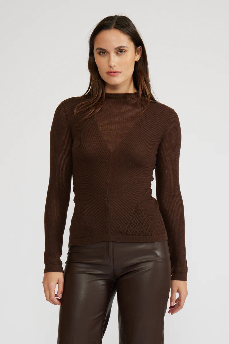 Martin Knit Top In Expresso