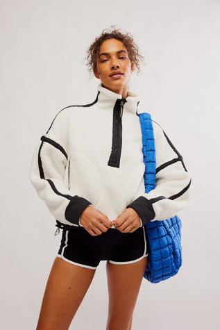 Mountain high Half Zip in White Combo