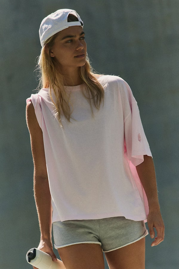 Tackle Tee in Powder Pink