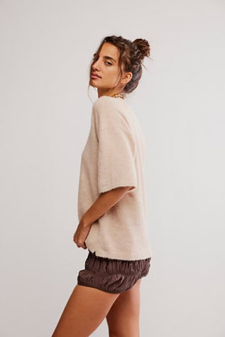 MARGOT SWEATER TEE in PEARL MELANGE