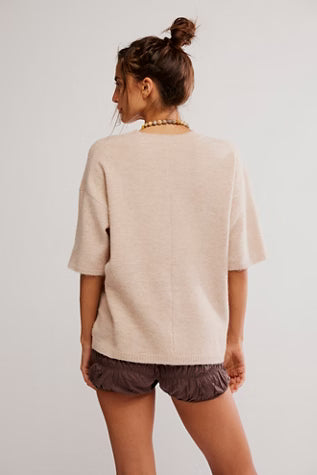 MARGOT SWEATER TEE in PEARL MELANGE