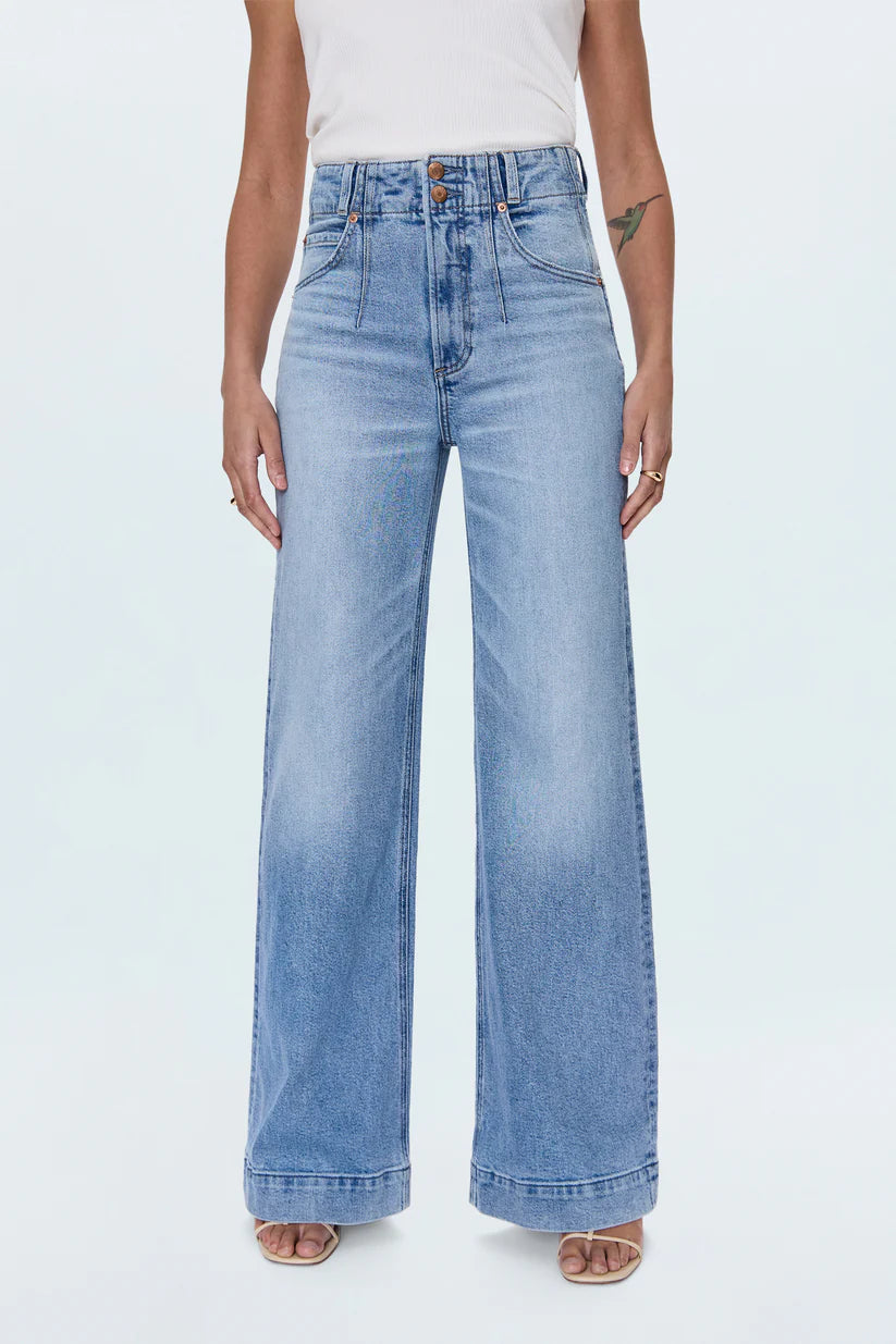 Lana Double Button High Rise Ultra Wide Leg Terrace