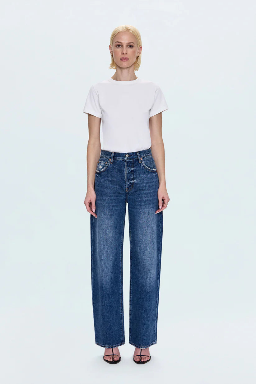 Tate High Rise Bowed Wide Leg