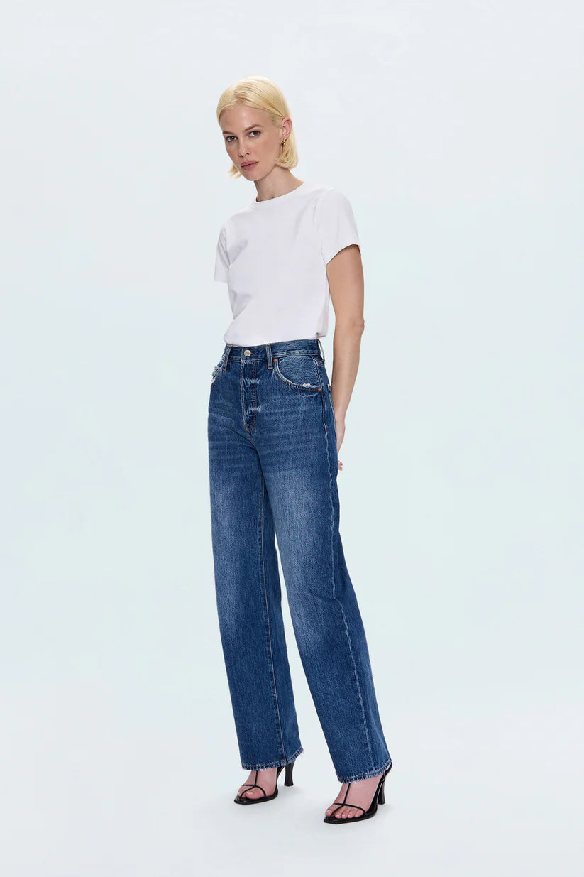Tate High Rise Bowed Wide Leg