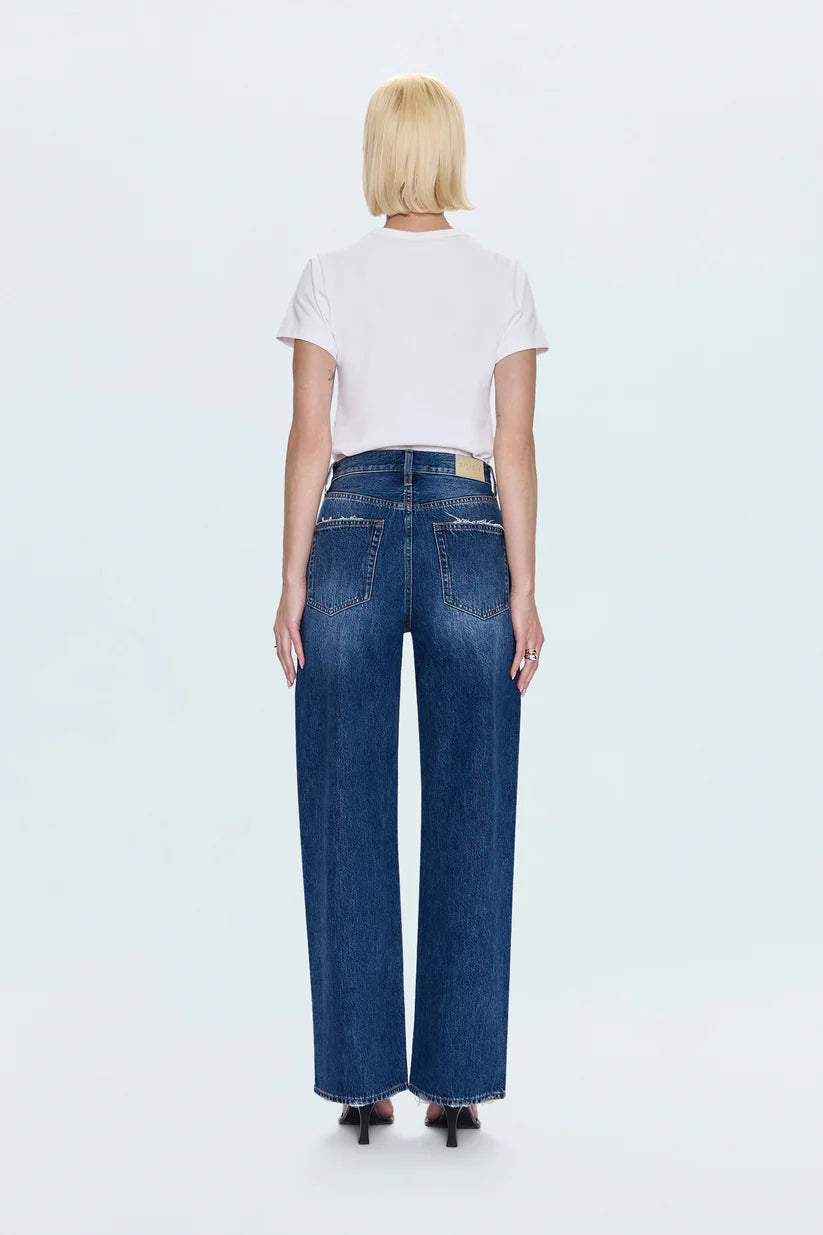 Tate High Rise Bowed Wide Leg