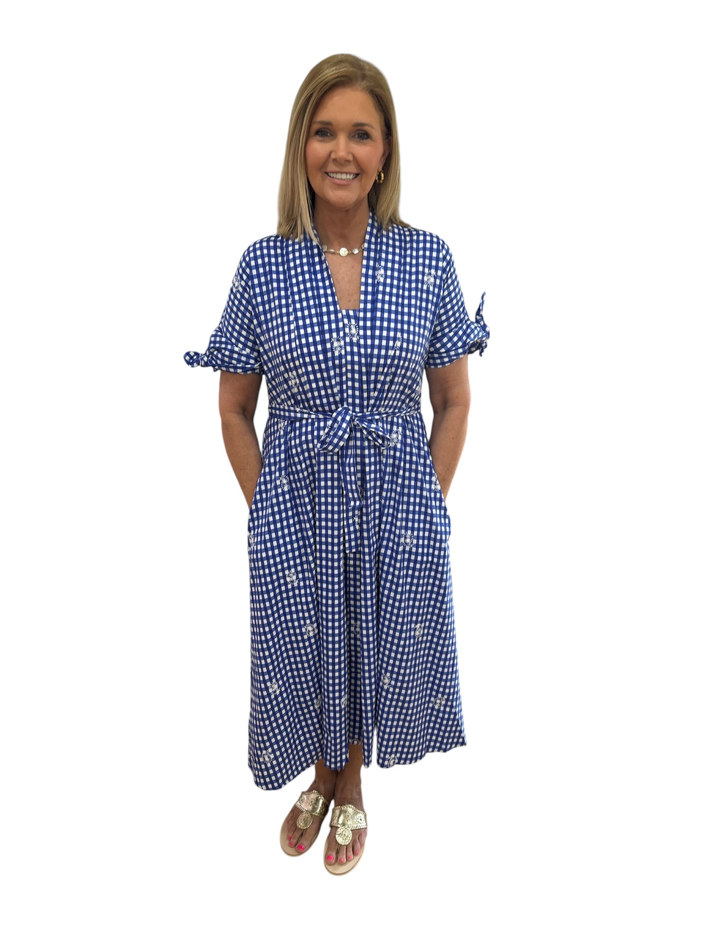 Azure Lace Shirt Midi Dress