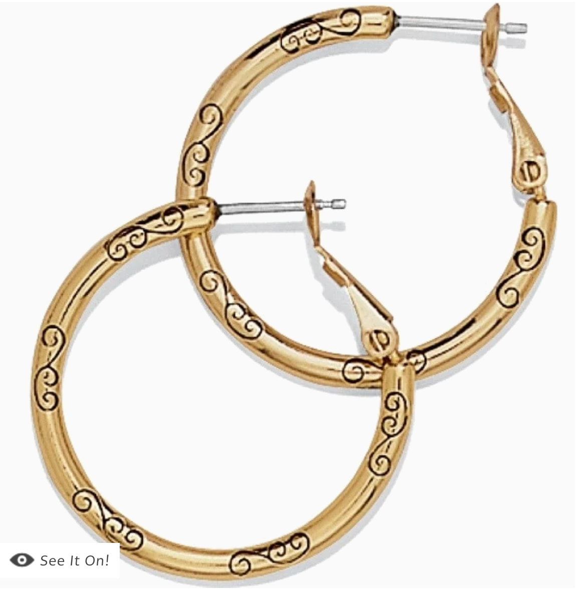 Small Hoop Charm Earrings