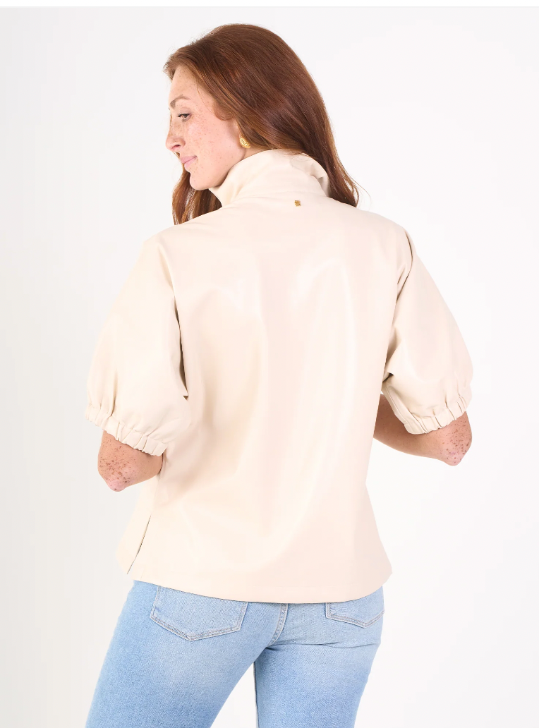 Poppy Top in Sandshell Vegan Leather