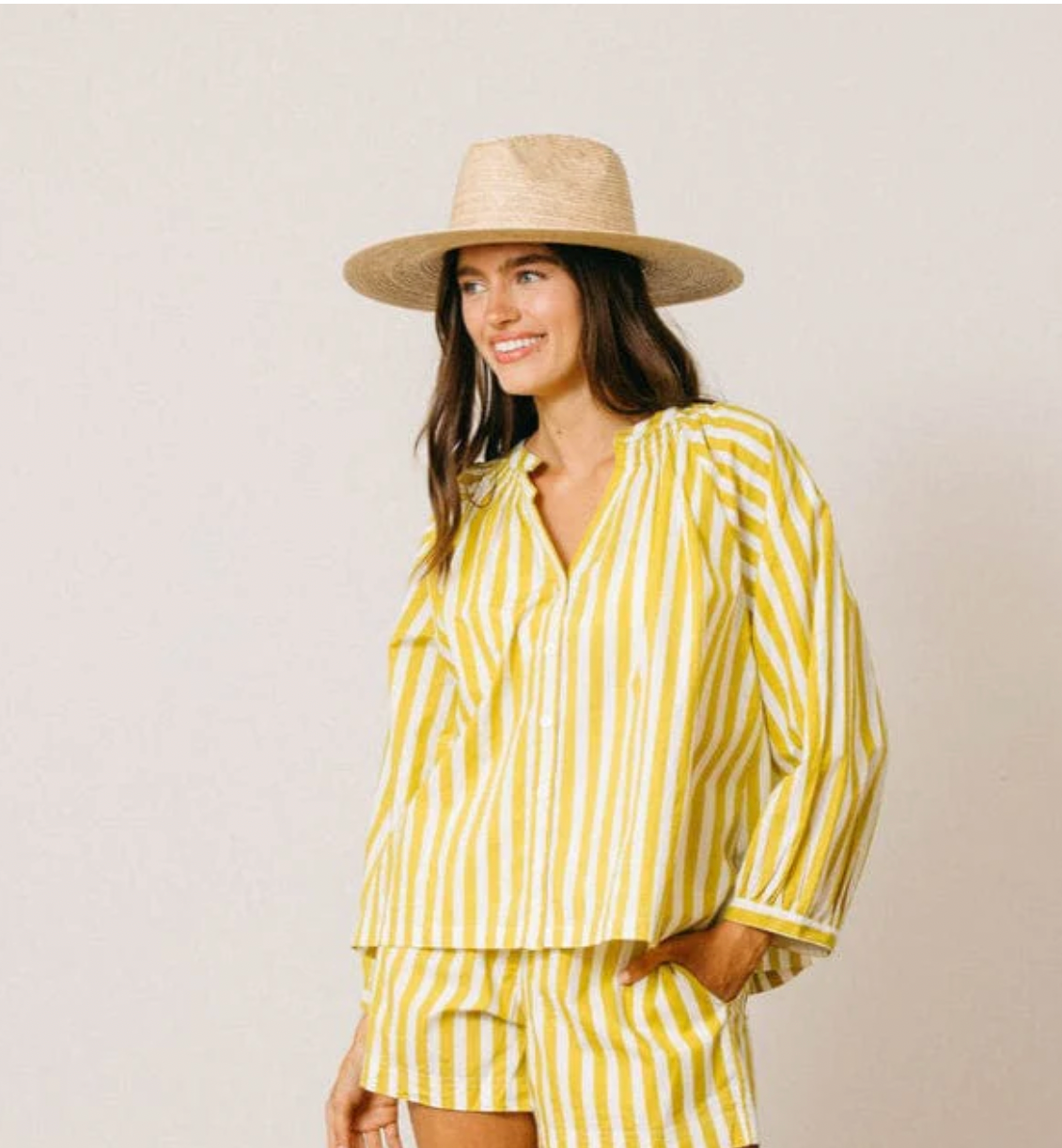 Ochre Stripe Shorts