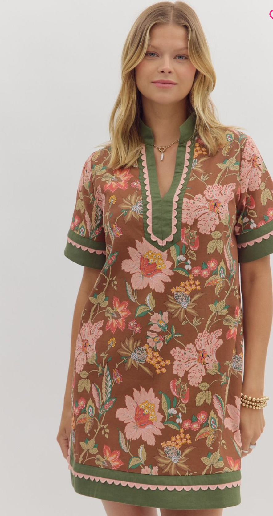 Floral Print Short Sleeve Dress