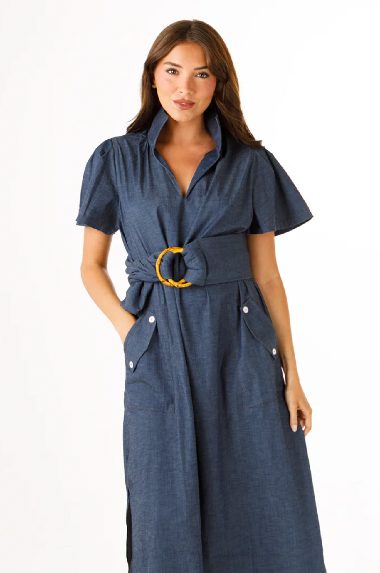 Gretchen Stretch Denim Dress