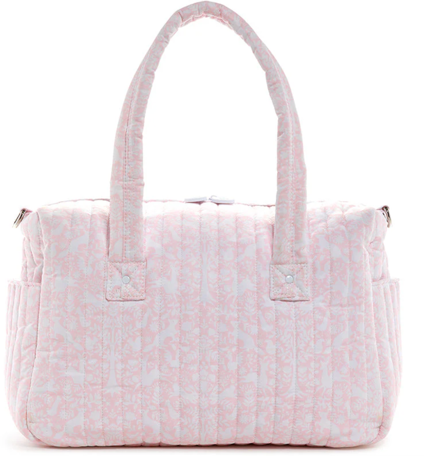 QUILTED STROLLER BAG - WOODLAND PINK