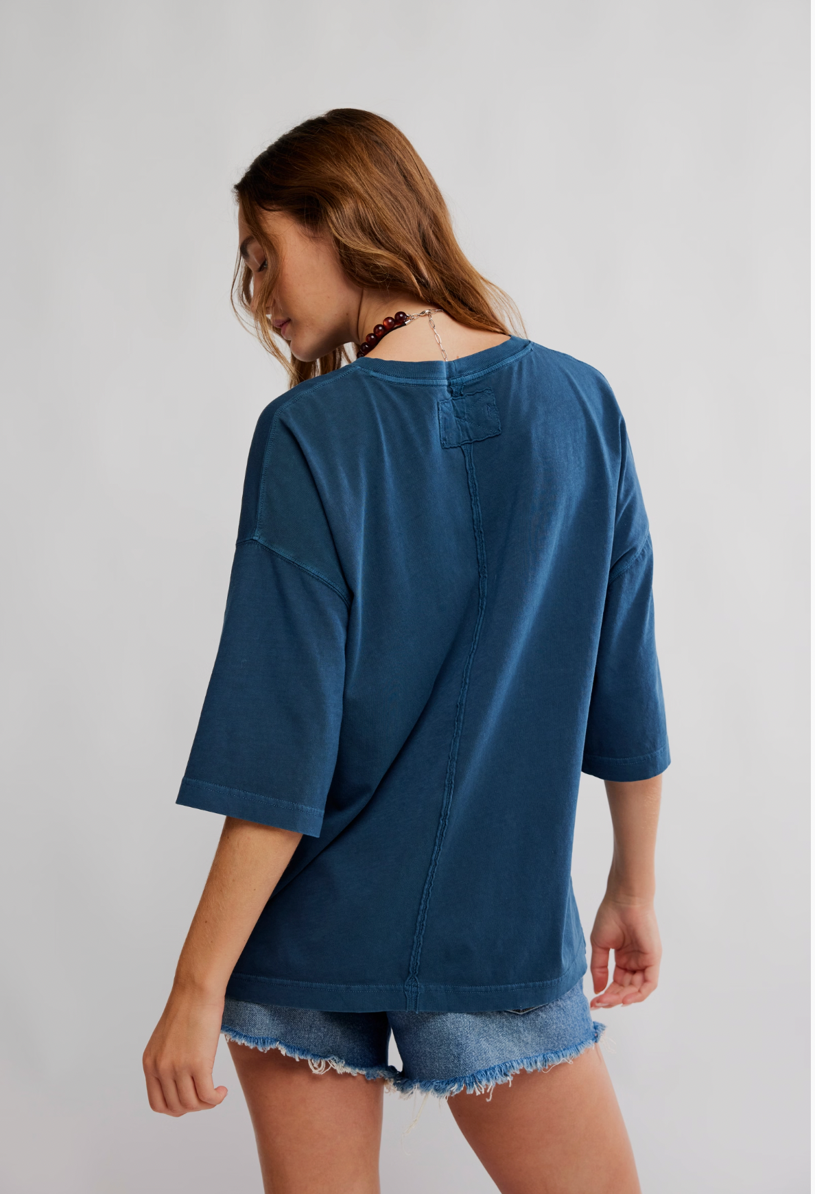 WTF PERFECT OVERSIZED TEE in Varsity Navy