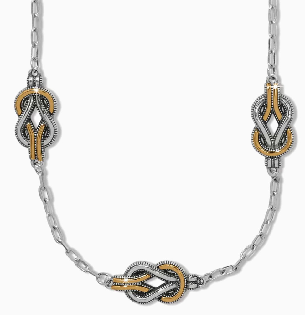 Interlok Harmony Two Tone Trio Necklace