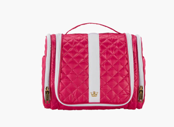Hanging Travel Organizer Bright Rose/White