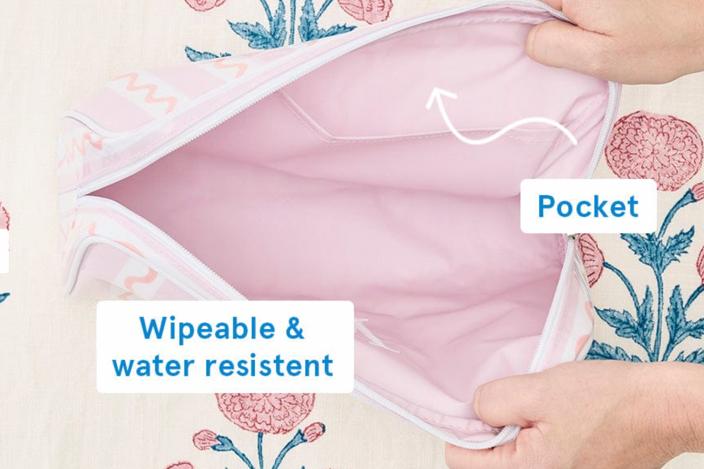 Large Patterned Toiletry Bag