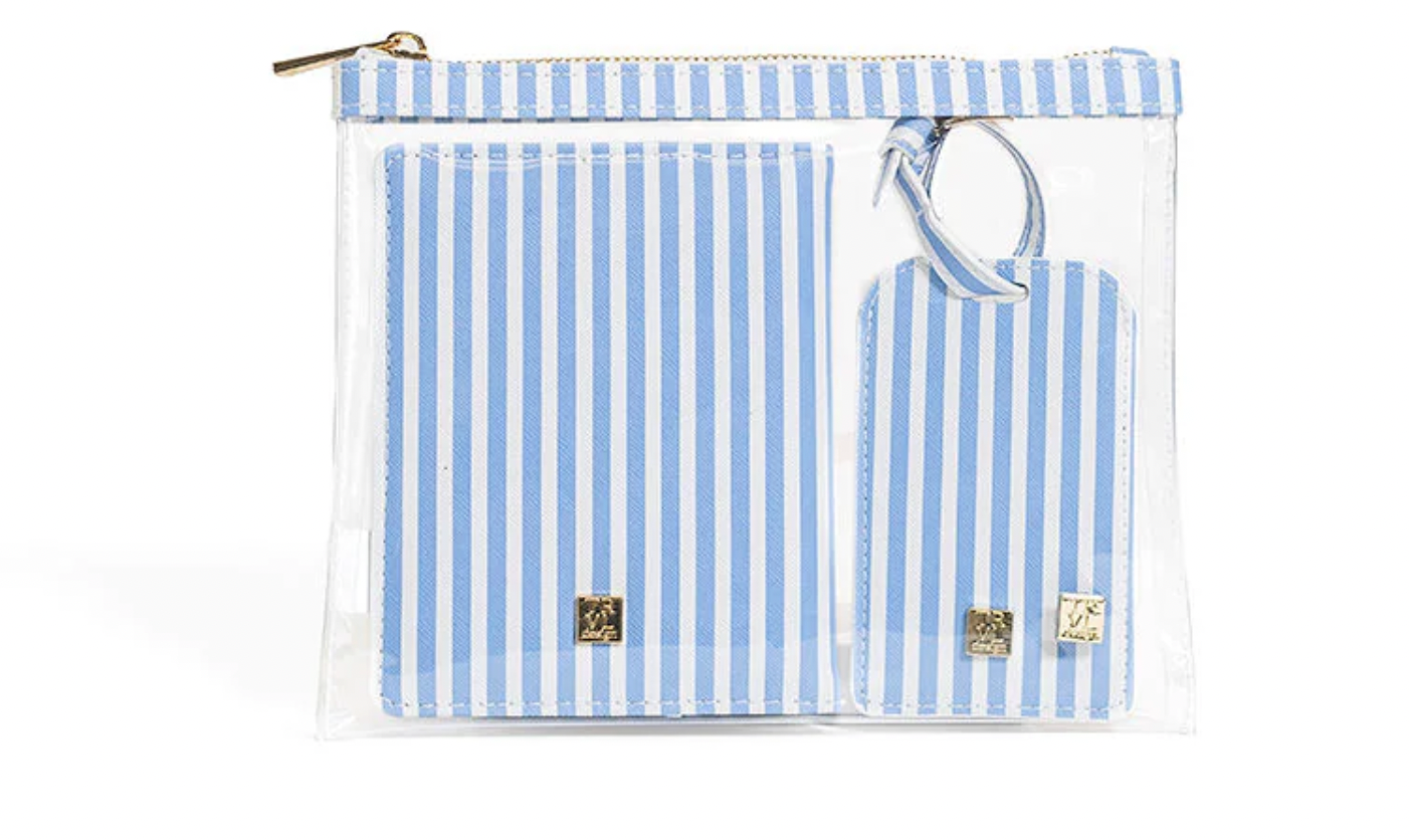 LUXE TRVL 3PC SET - PIMLICO STRIPE CHAMBRAY