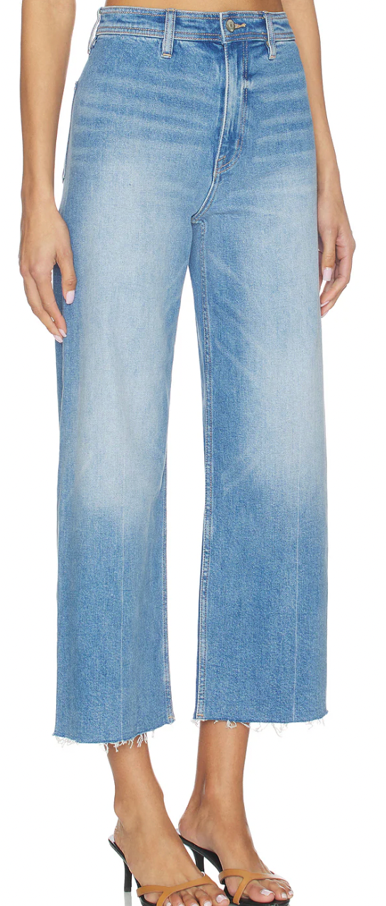 Penny Crop High Rise Wide Leg Jeans