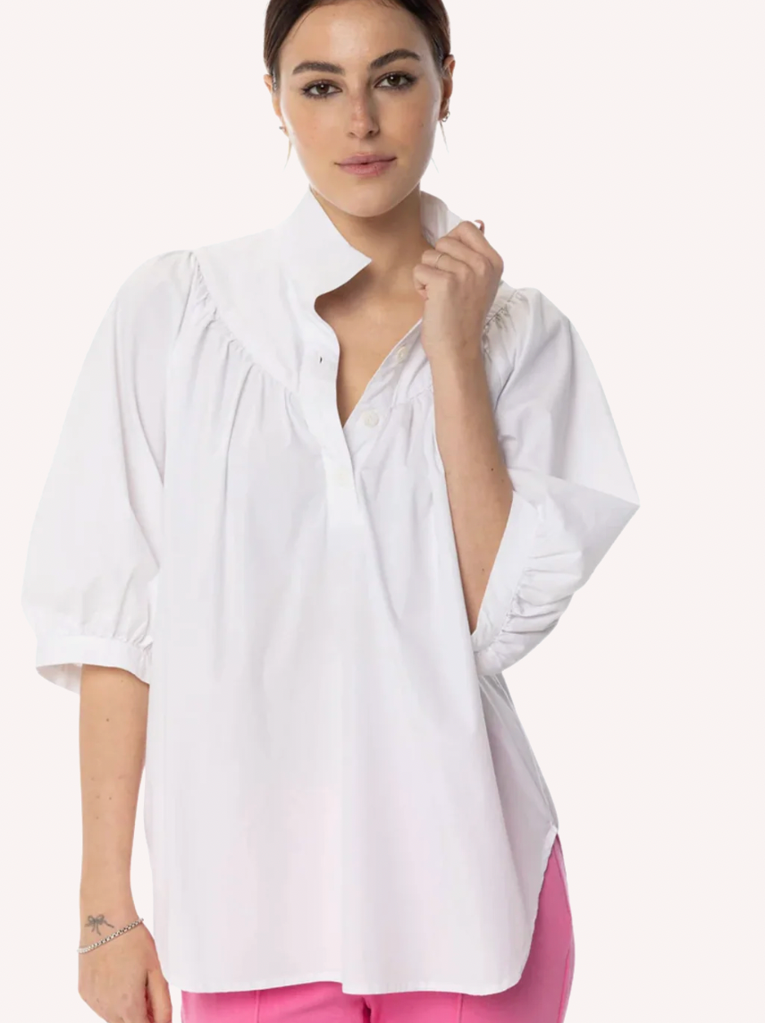 Avie Top in Solid White