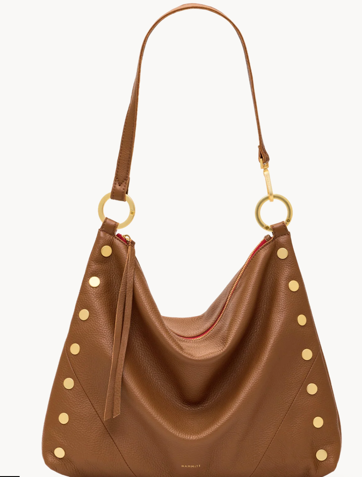 Kyle lrg Mahogany Pebble/Brushed Gold Red Zip