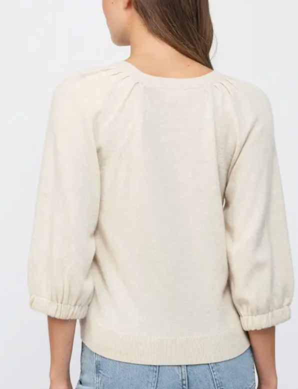 Raglan Sleeve Oatmeal Sweater