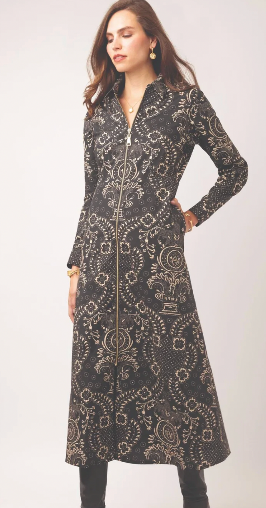 Lainey Shirt Dress - Tabby Batik