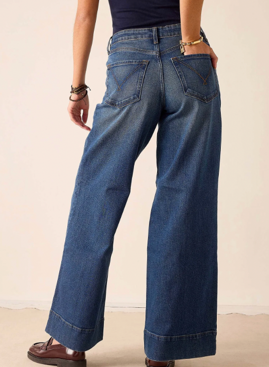 Kate Front Seam Wide Leg Jeans