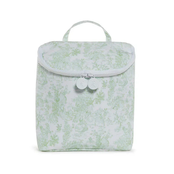 Takeaway Lunch Bag Insulated - GREEN BUNNY TOILE
