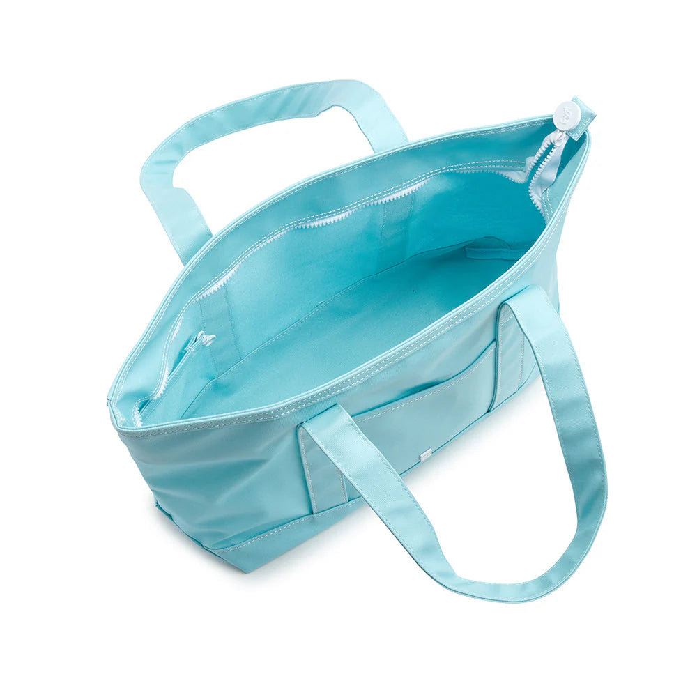 MAXI TOTE - COATED CANVAS Large LAKE BLUE