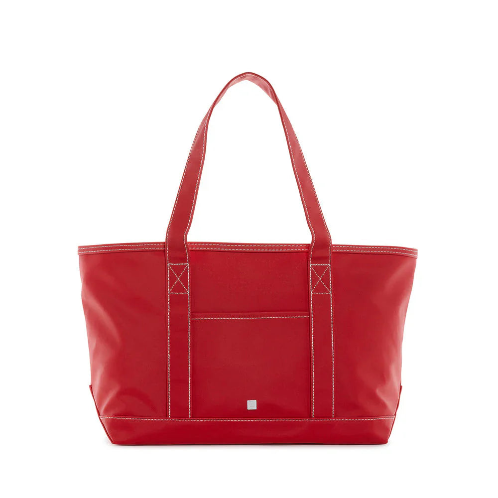 MEDIUM TOTE - Coated Canvas RED