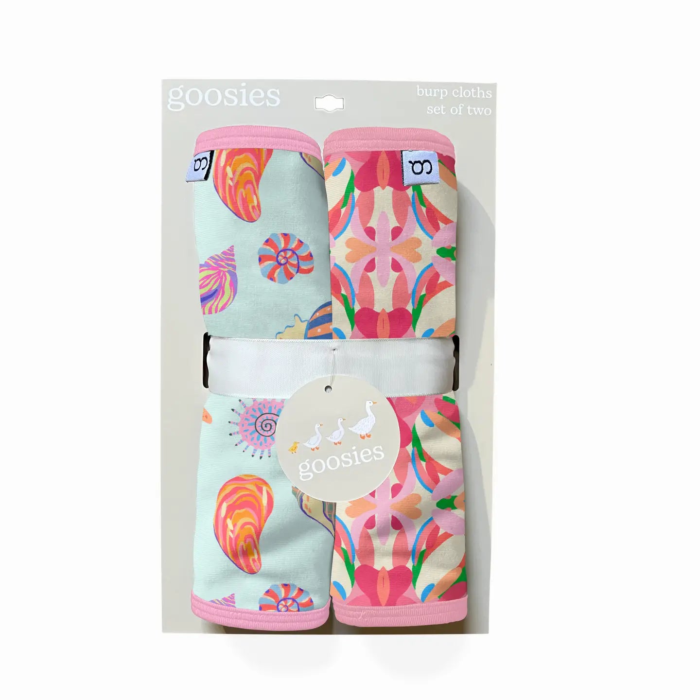 Beach Seashells Burp Cloth Set