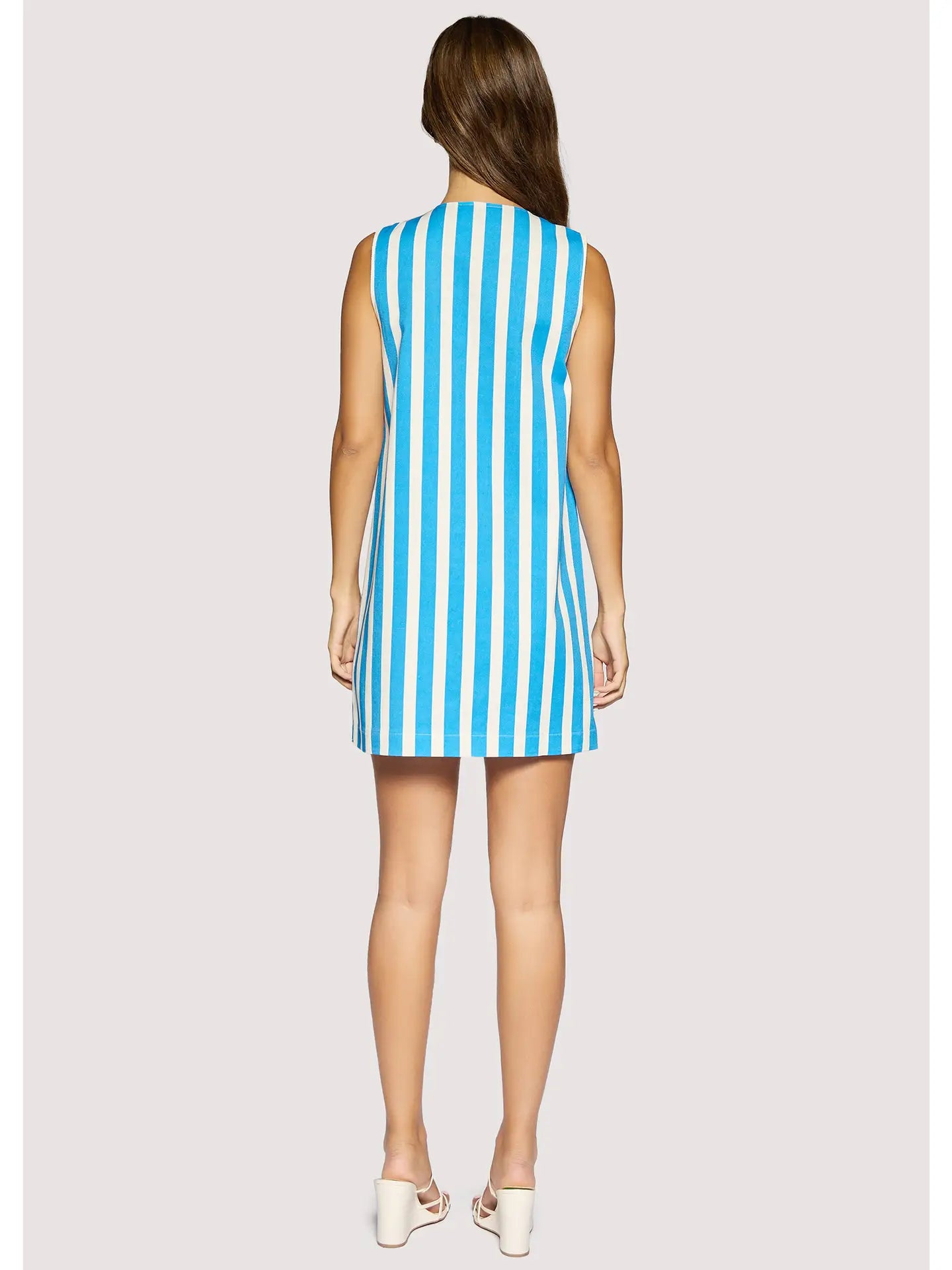 Crete Reverie Mini Dress - Summer Blue Stripe