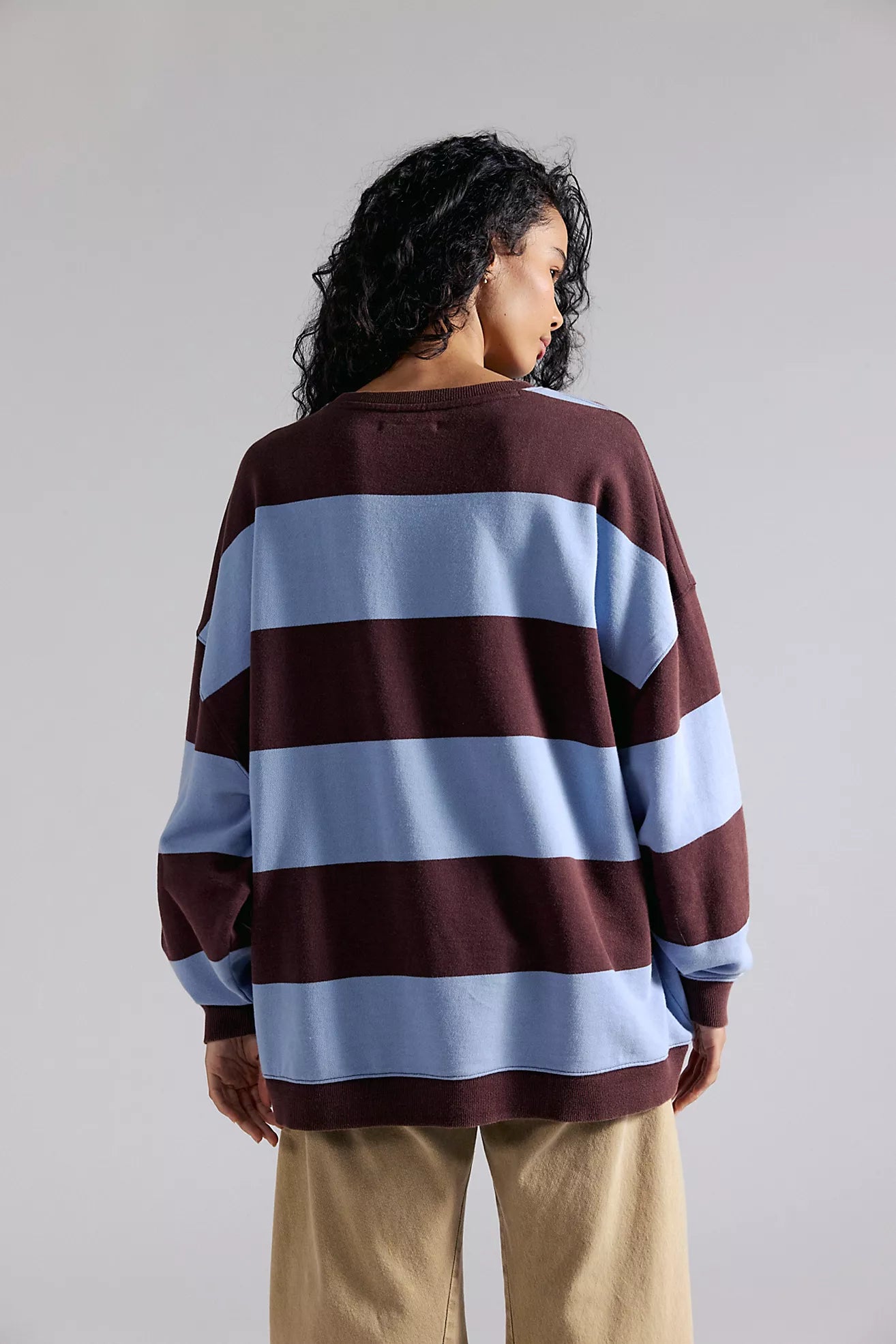 We The Free Classic Striped Oversized Crewneck