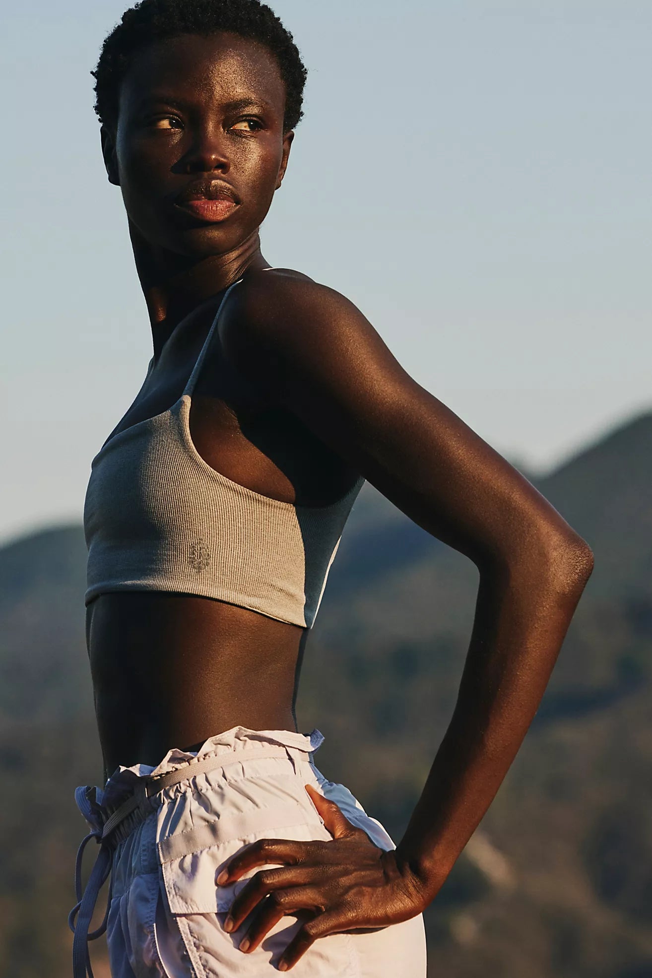 Tighten Up Mini Bra in Heather Gray