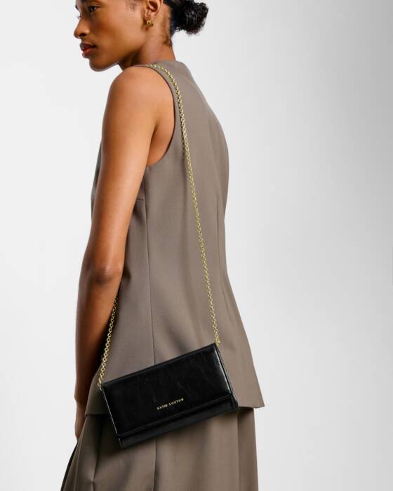 Zea Patent Purse Crossbody Black Patent