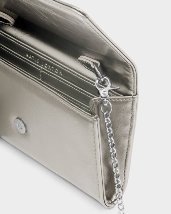 Zea Pewter Patent Crossbody