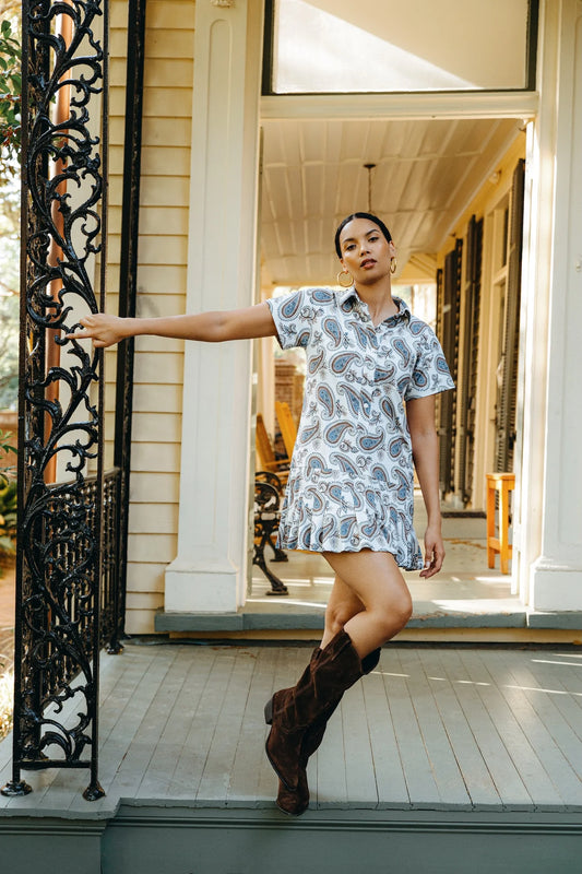 The Aspen Dress in Granpas Paisley