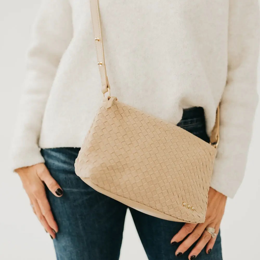 Suede Harper Hobo Shoulder Bag Oat