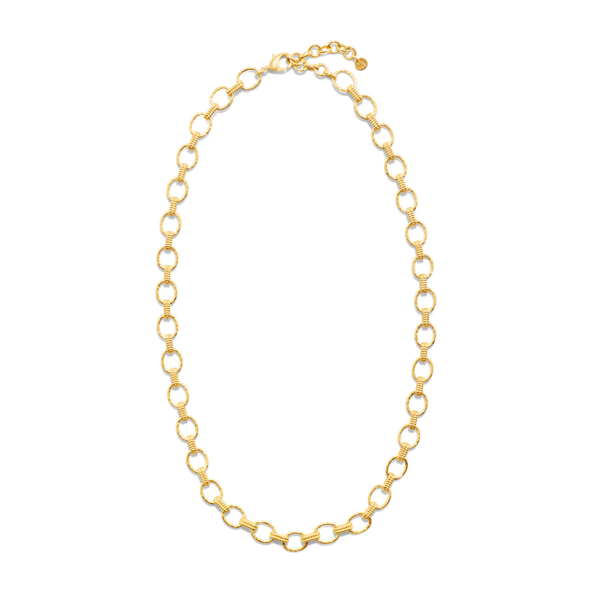 Cleopatra Small Link Necklace, 16"+2" - Gold