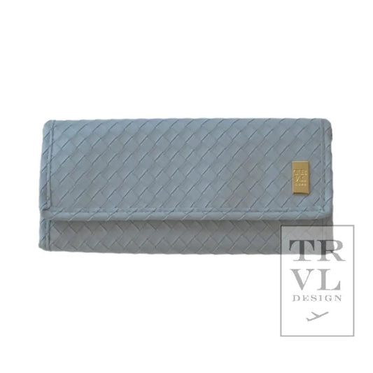 Luxe Jewelry Wallet - Woven Bleu