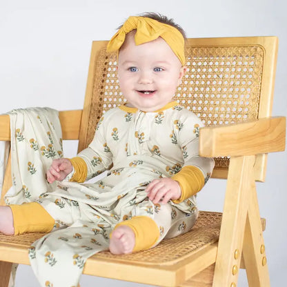 Marigold Block Print - Ls Convertible Zip Pjs