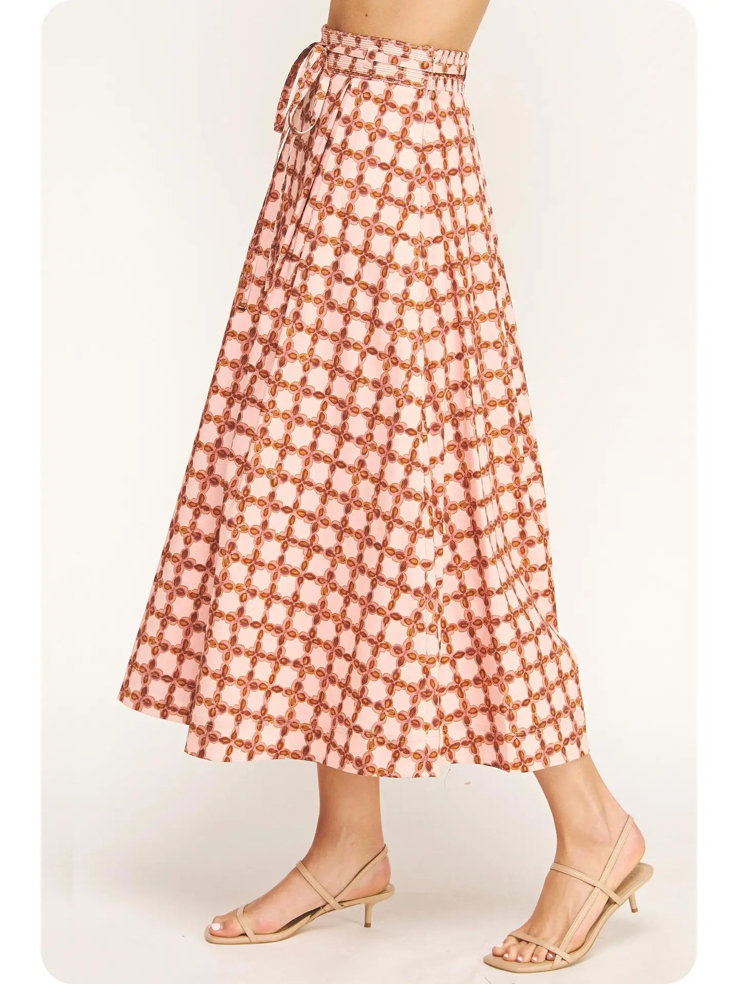 Print Midi Skirt