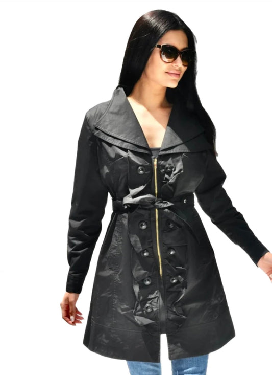 Ciao Milano Livia Trench Coat Black