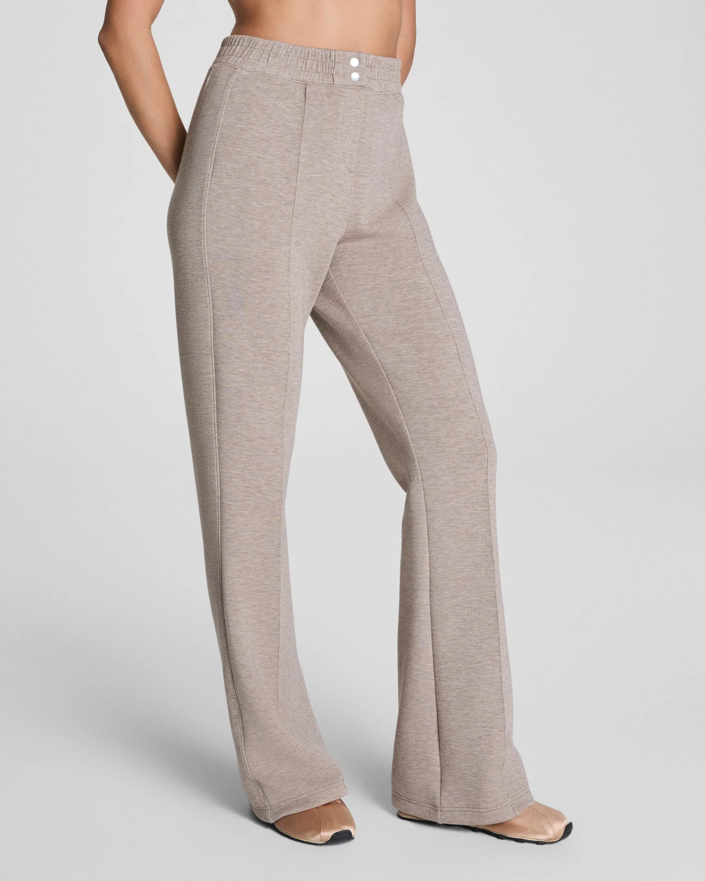SPANX AirEssentials® Brushed Flare Pant in birch heather